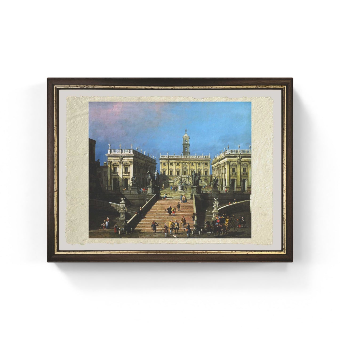 Riproduzione su carta Amalfi de “La Piazza del Campidoglio e la Cordonata” di Giovanni Antonio Canaletto