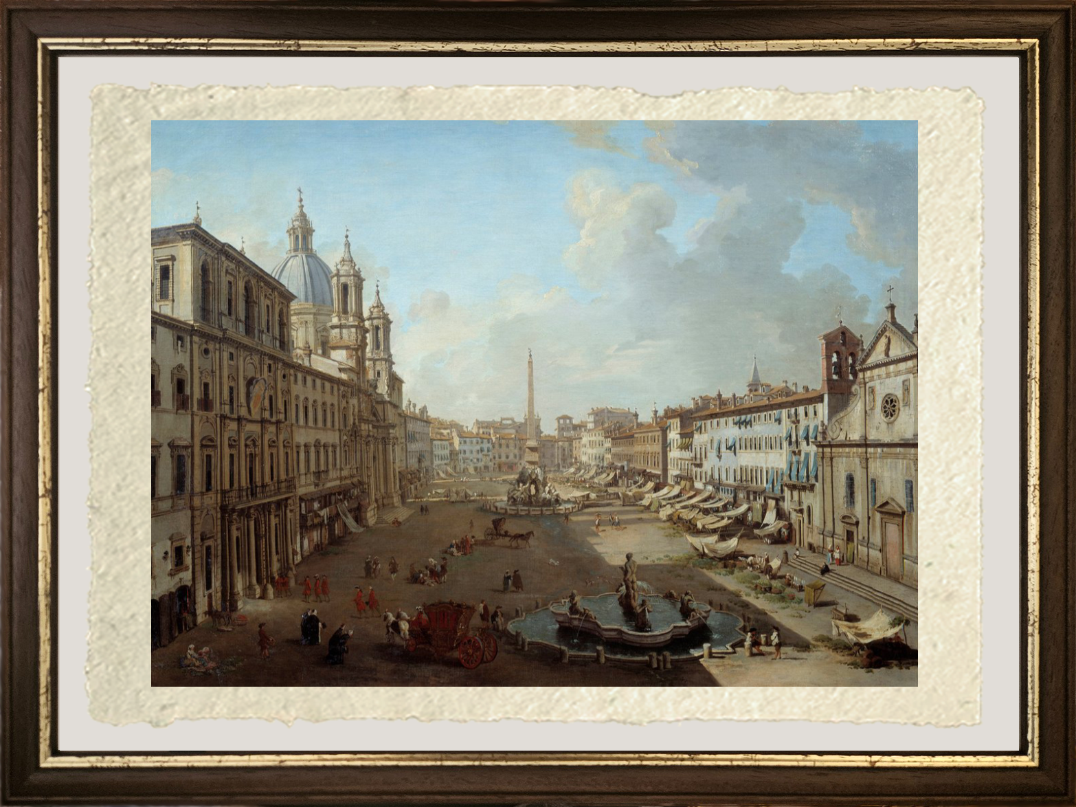 piazza Navona di Pannini con cornice