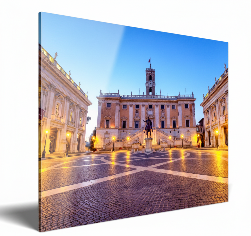 Capitoline Square at dawn, Rome