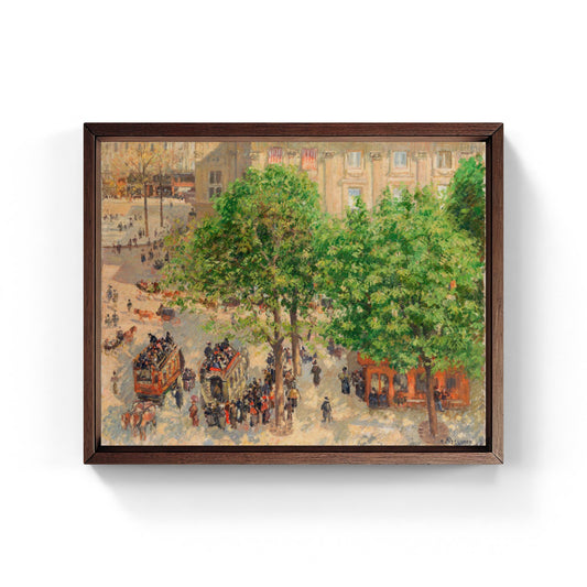 Place du Théâtre Français, sole in un mattino di primavera di Camille Pissarro