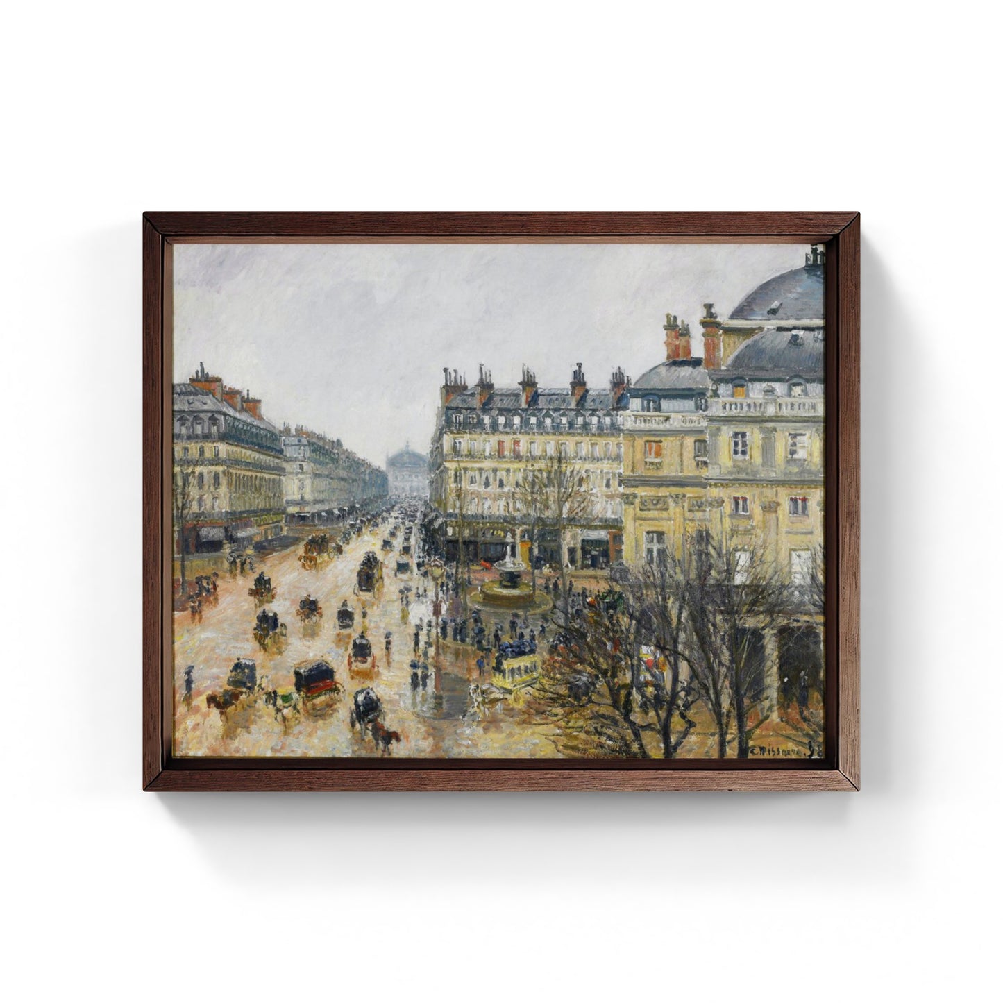 Place du Théâtre Français, Rain by Camille Pissarro