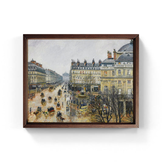 Place du Théâtre Français, pioggia di Camille Pissarro