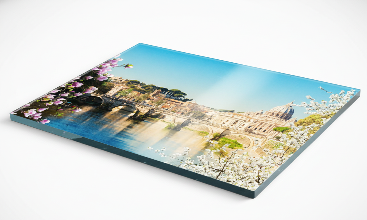 Sant'Angelo bridge in spring Rome