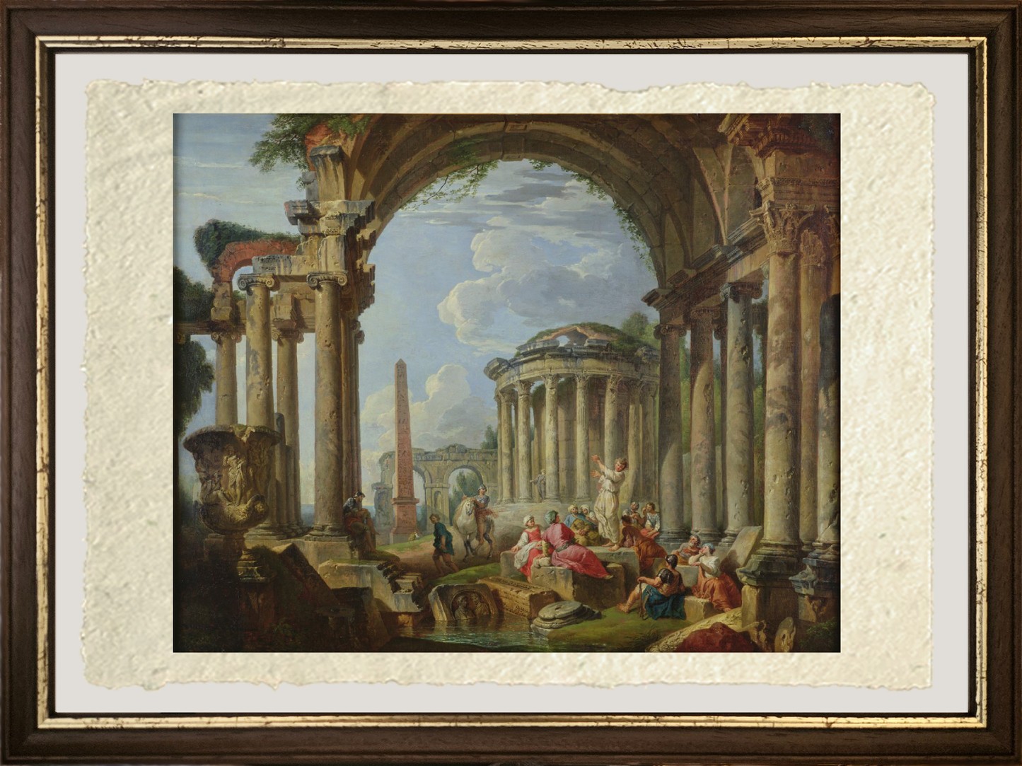 Predicazione tra le antiche rovine di Pannini cornice