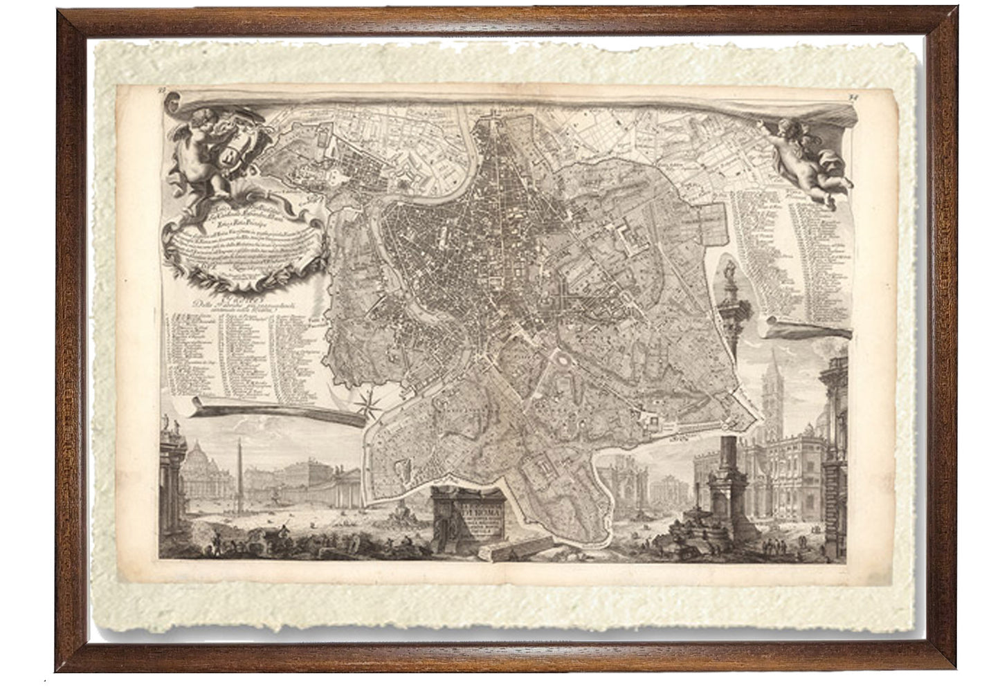 Mappa di Roma di Giovanni Battista Piranesi 1748