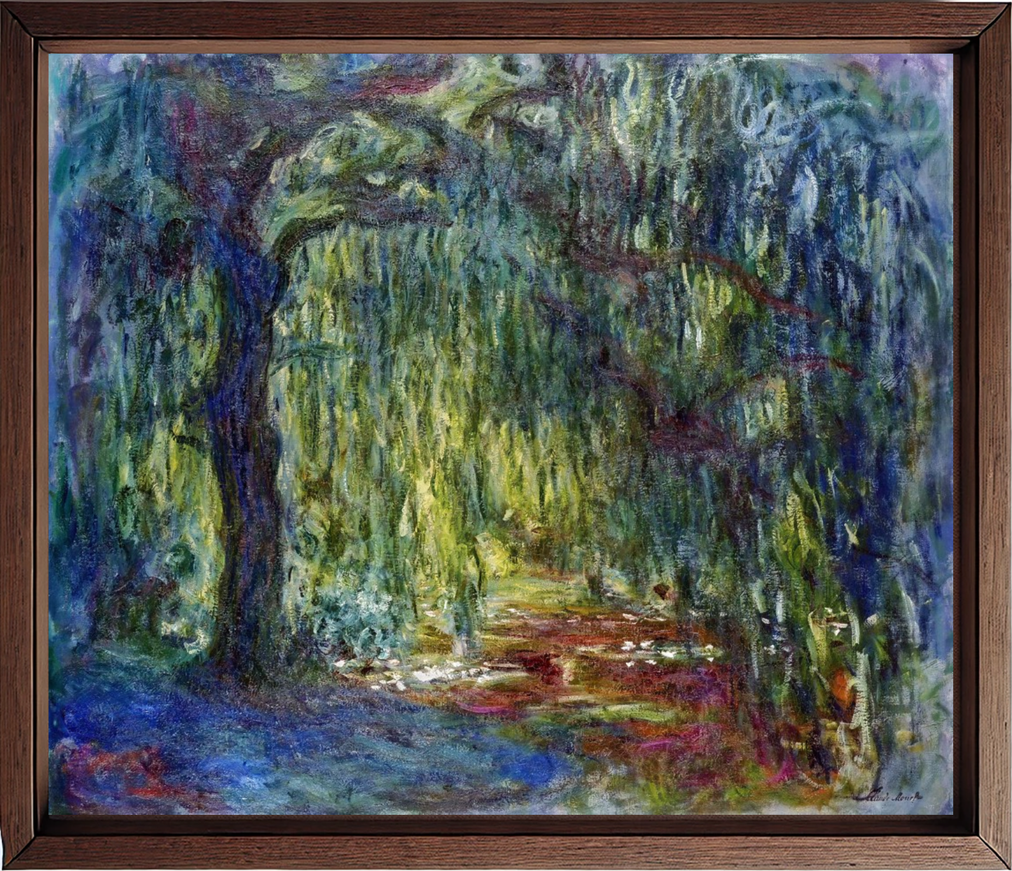 Weeping willow, painting by Claude Monet