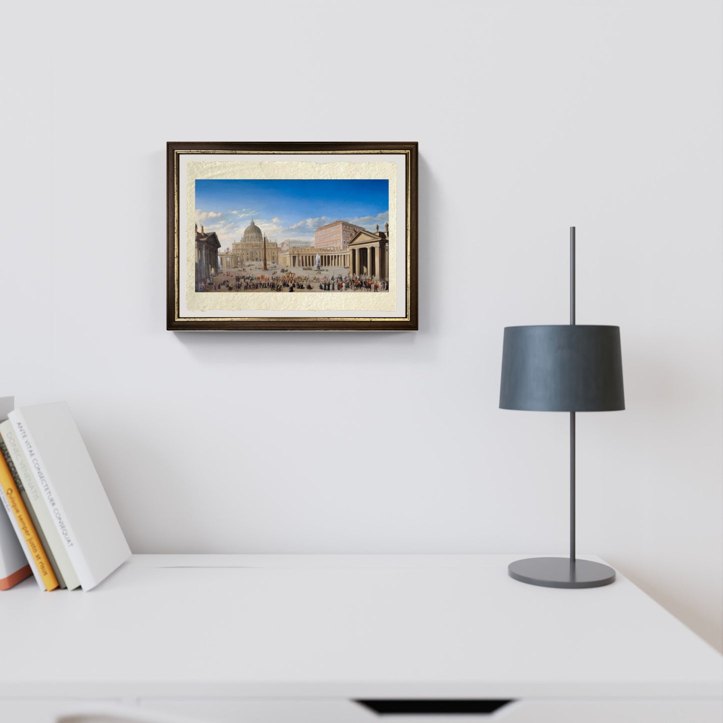 Veduta di San Pietro a Roma di Giovanni Paolo Pannini sulla tua scrivania