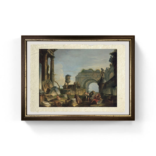 Scena classica con figure di Pannini