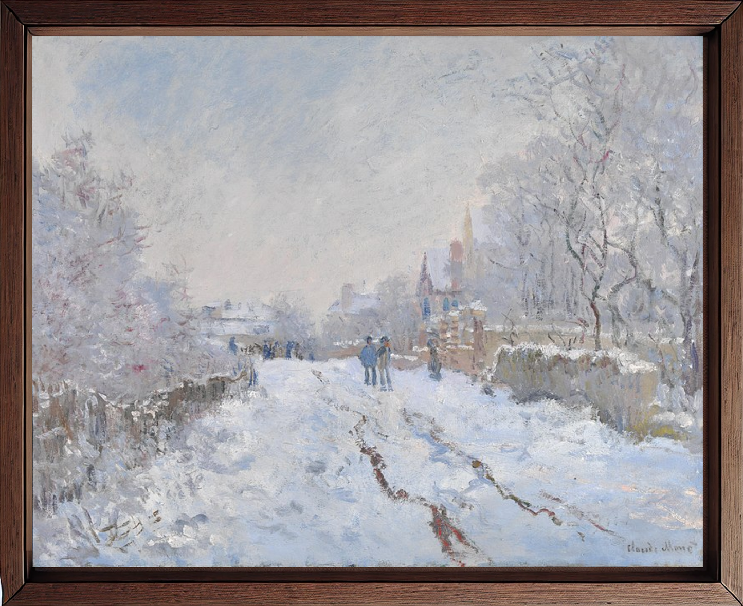 Snow at Argenteil, painting by Claude Monet