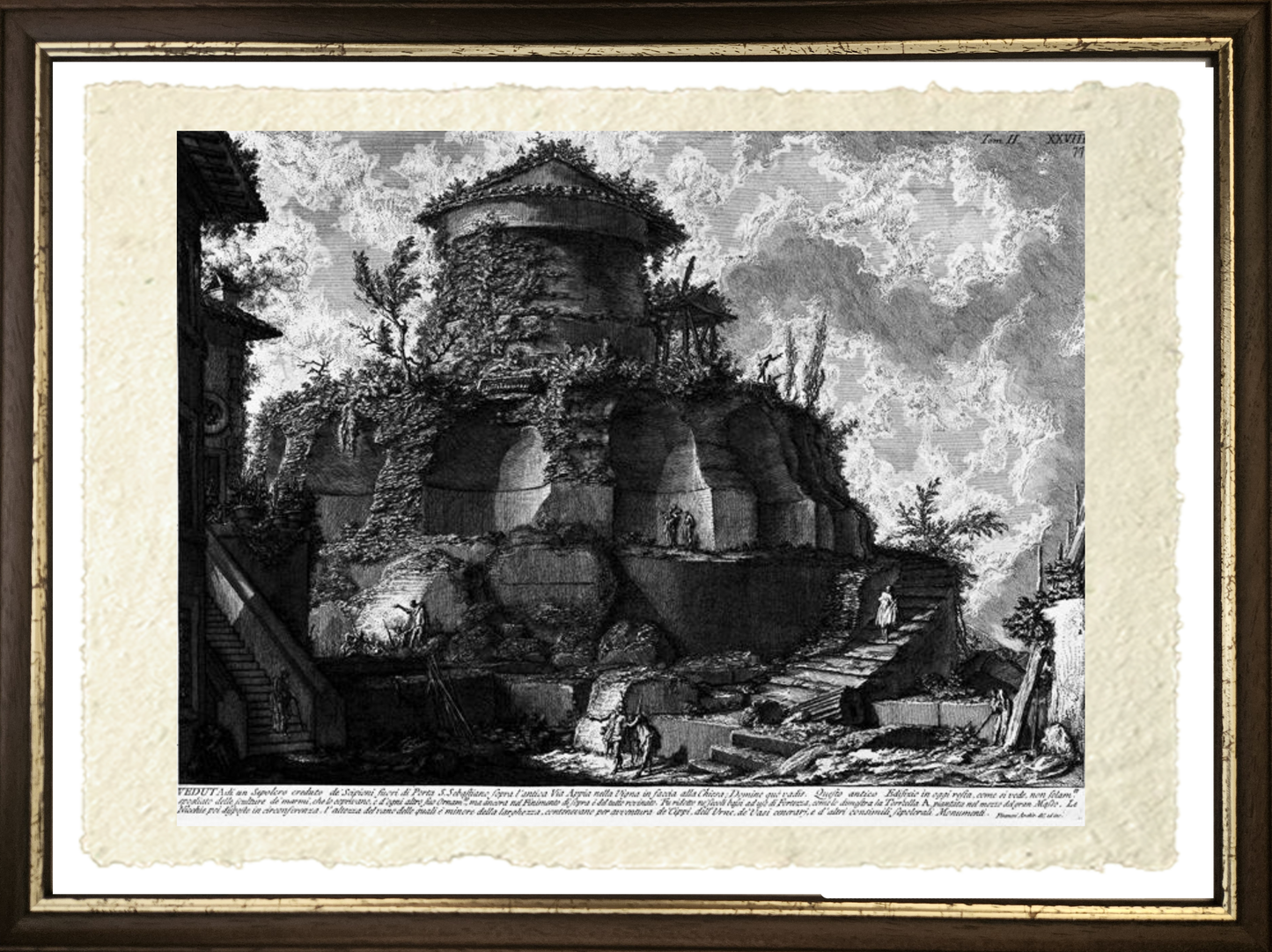 Sepolcro degli Scipioni, riproduzione di Giovanni Battista Piranesi