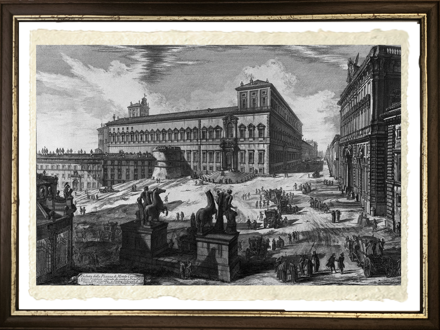 Piazza di Monte Cavallo, riproduzione di Giovanni Battista Piranesi