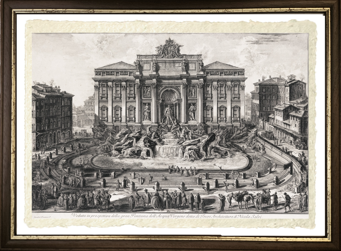Fontana di Trevi , riproduzione di Giovanni Battista Piranesi