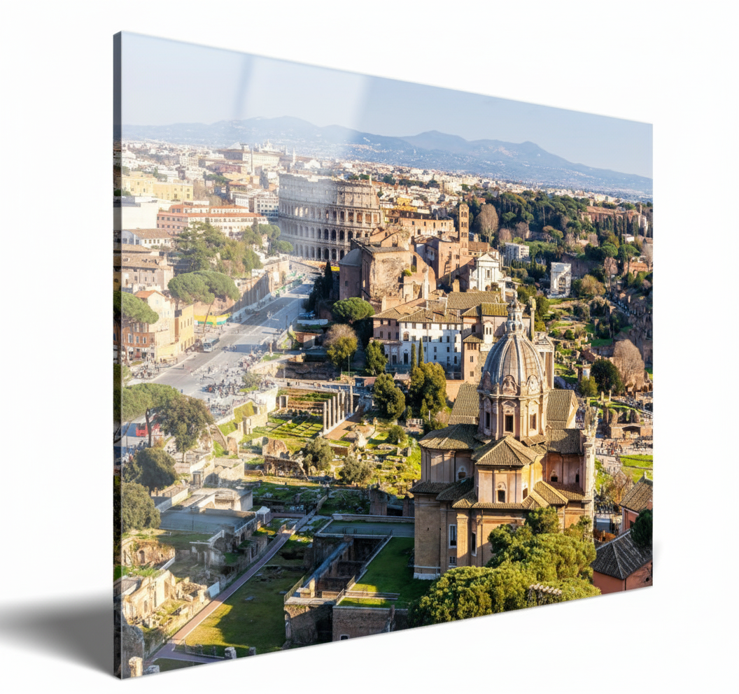 Skyline of the Roman Forum and the Colosseum, Rome