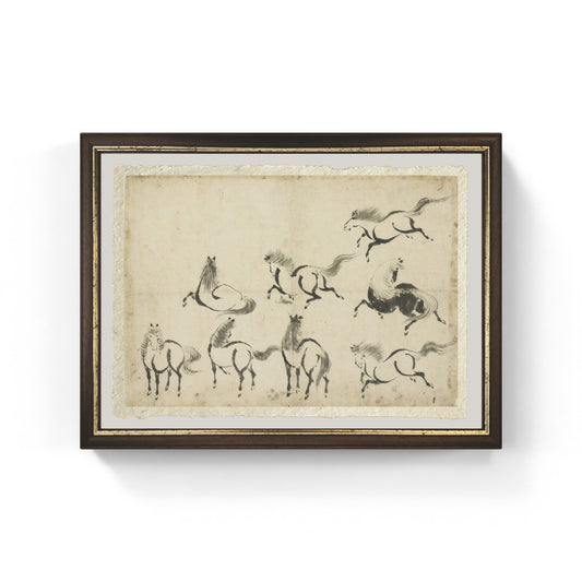 studi di cavalli di katsushika hokusai su carta amalfi