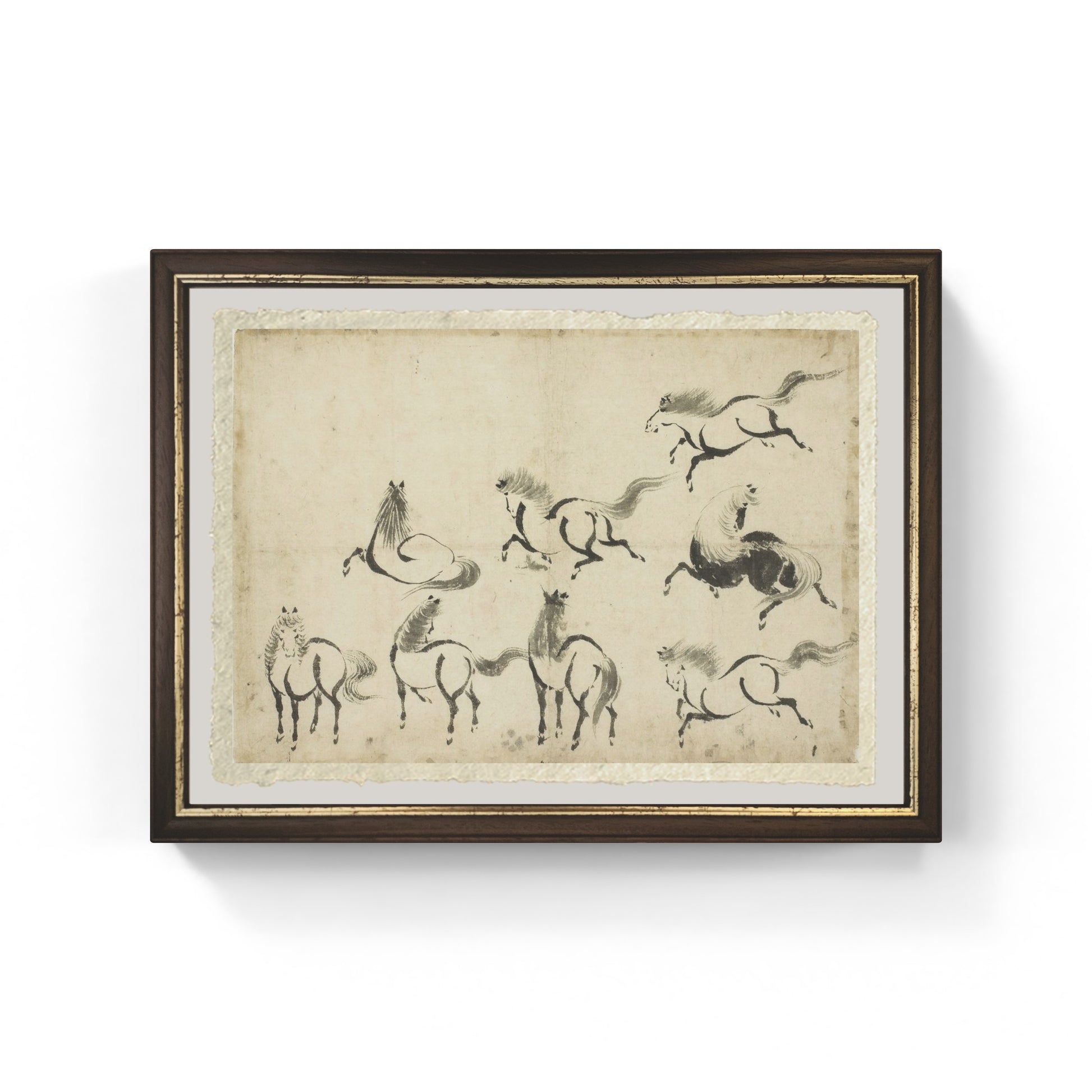 studi di cavalli di katsushika hokusai stampa artistica su carta amalfi