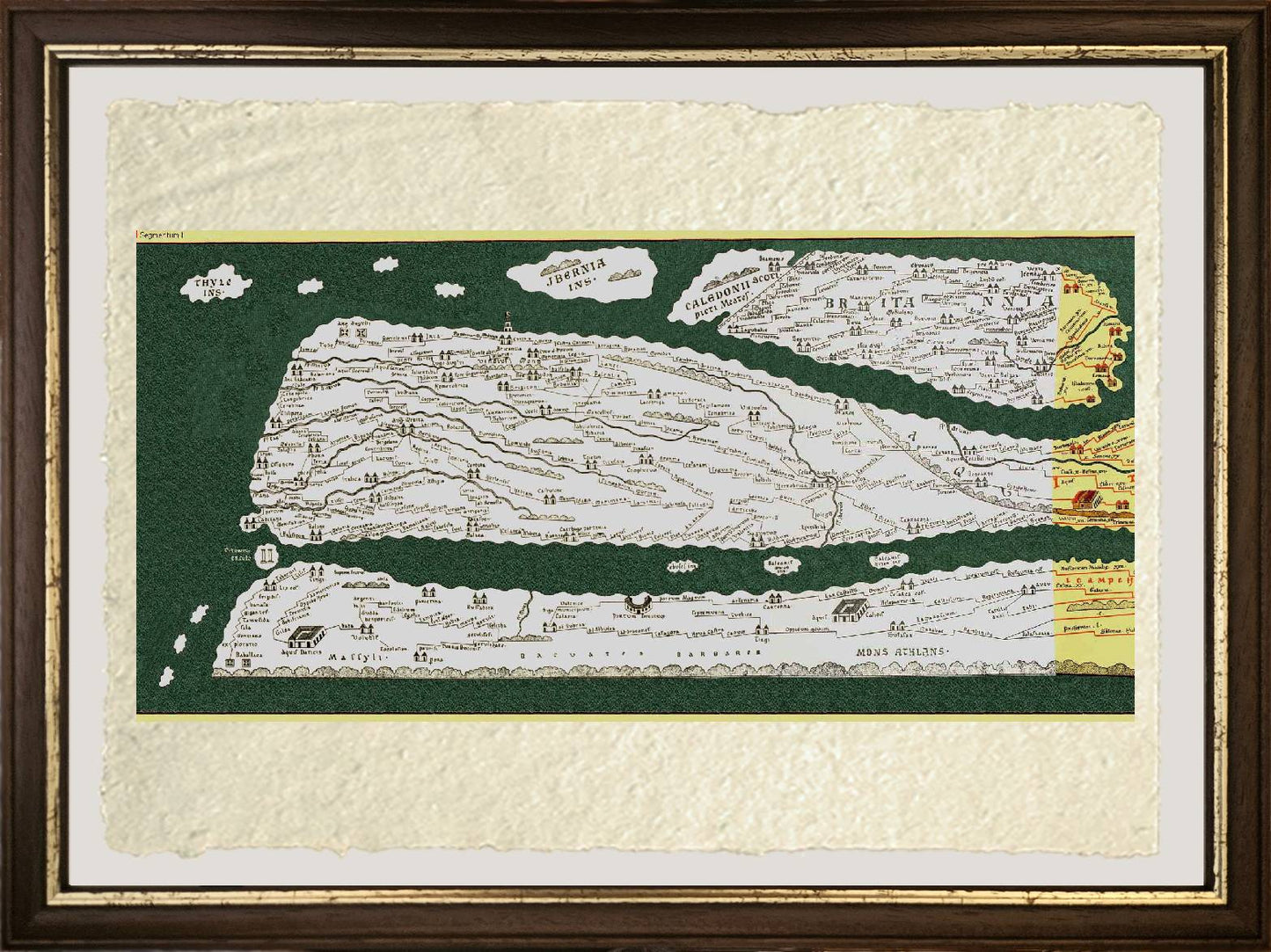 Tabula Peutingeriana Part I on fine Amalfi paper