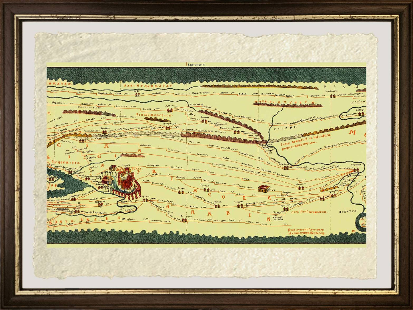 Tabula Peutingeriana Part I on fine Amalfi paper