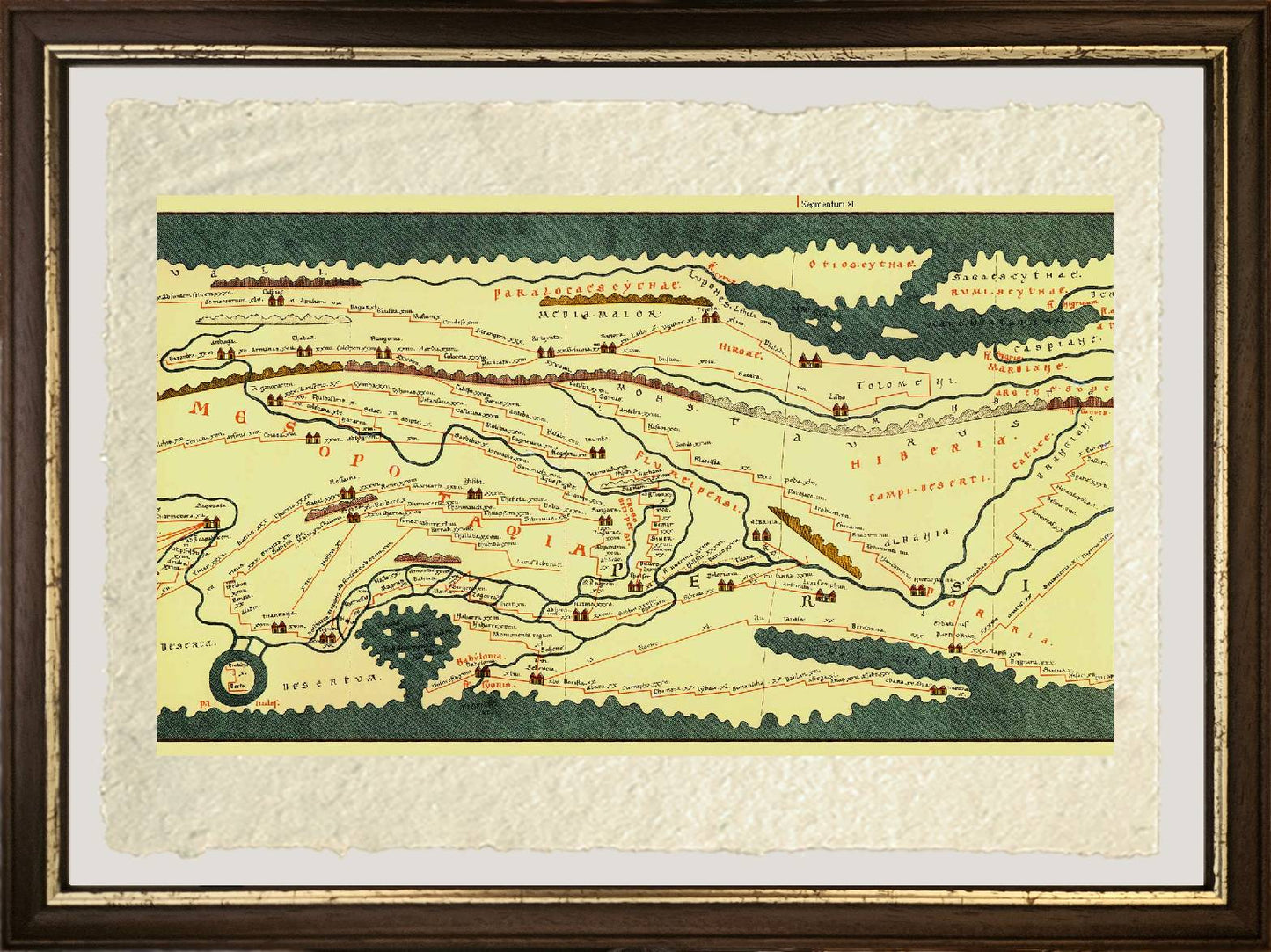 Tabula Peutingeriana Part I on fine Amalfi paper