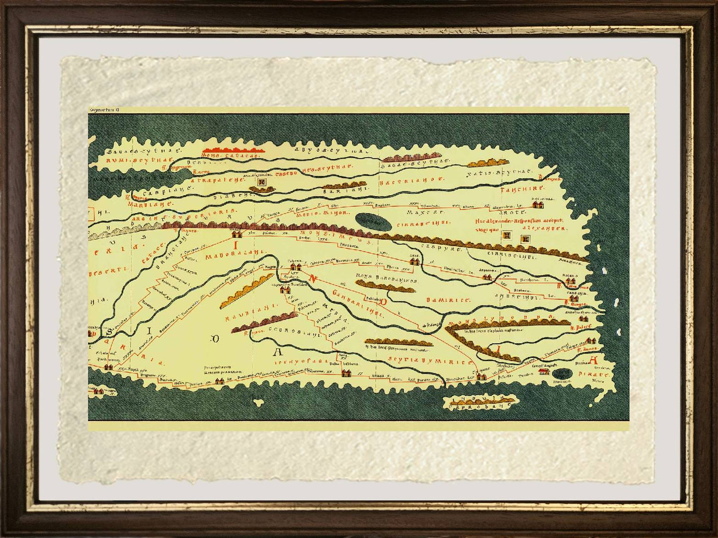 Tabula Peutingeriana Part I on fine Amalfi paper
