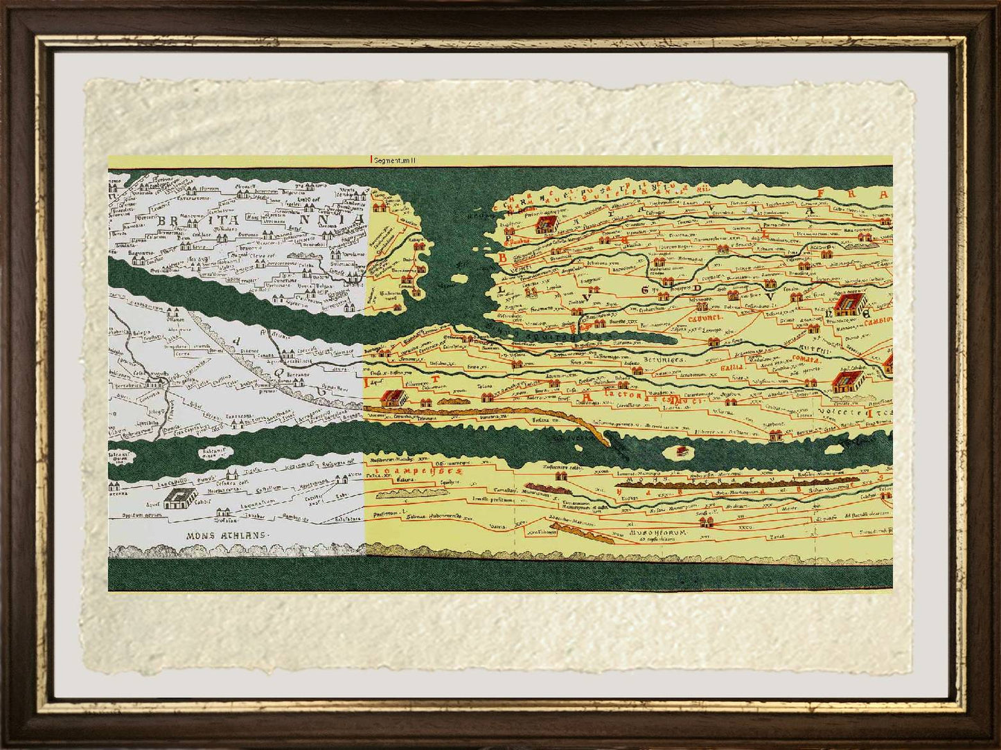 Tabula Peutingeriana Part I on fine Amalfi paper