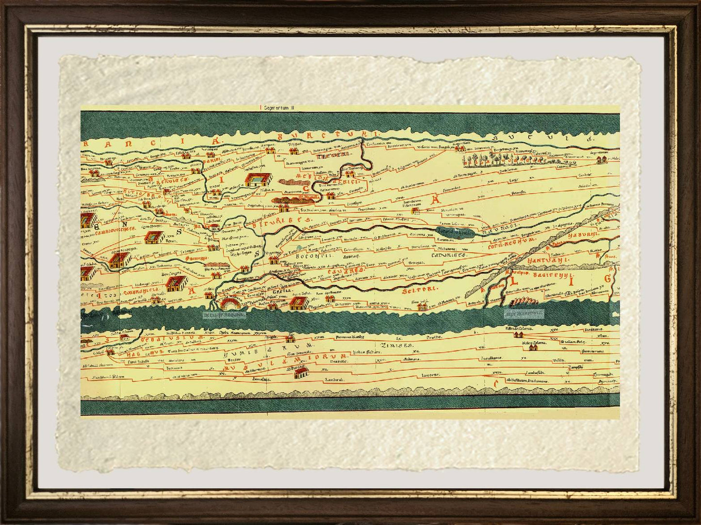Tabula Peutingeriana Part I on fine Amalfi paper