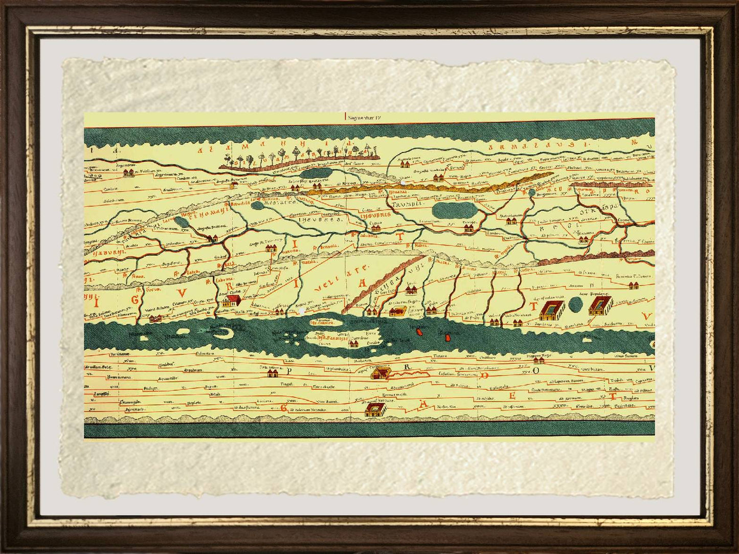 Tabula Peutingeriana Part I on fine Amalfi paper