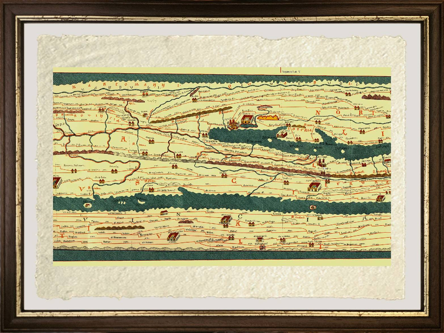 Tabula Peutingeriana Part I on fine Amalfi paper