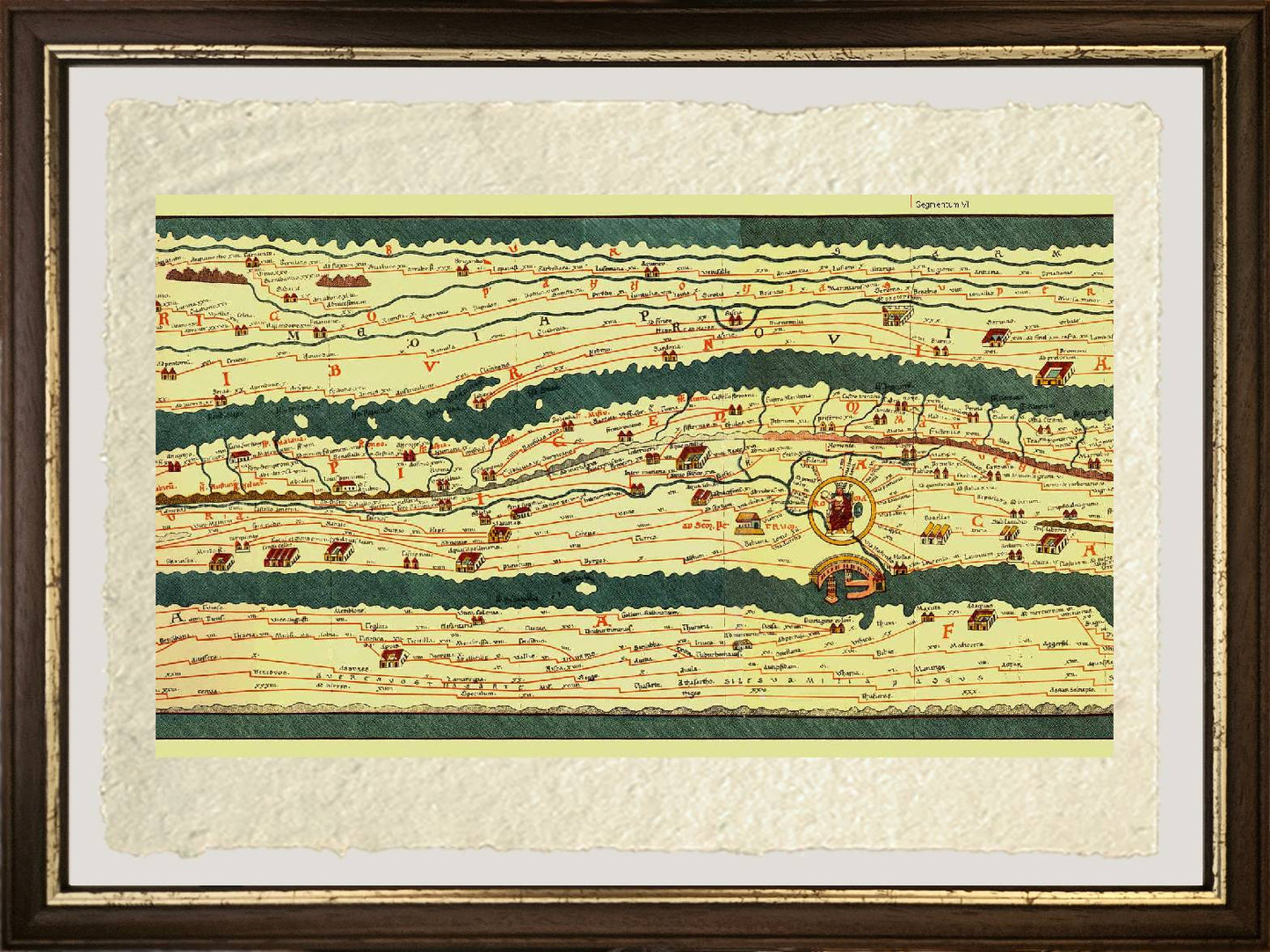Tabula Peutingeriana Part I on fine Amalfi paper