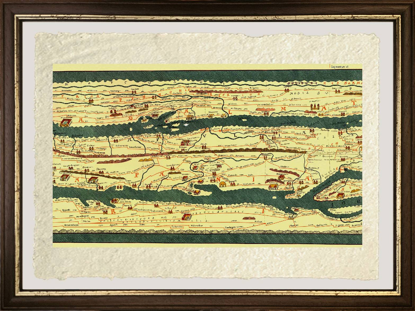Tabula Peutingeriana Part I on fine Amalfi paper