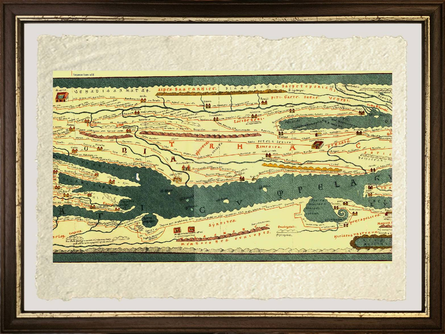 Tabula Peutingeriana Part I on fine Amalfi paper