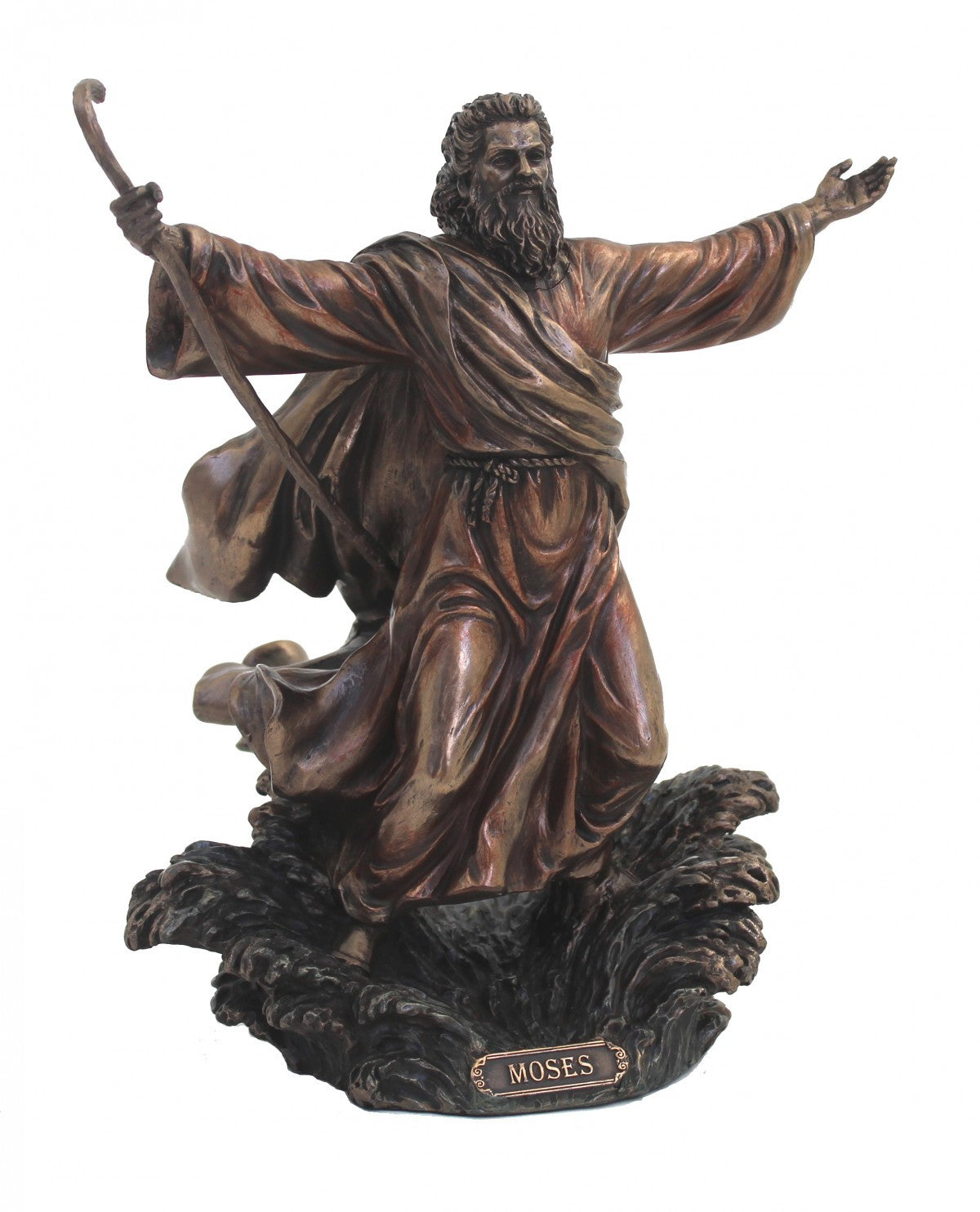 Moses Parting the Waters - Bronzed Resin Statue