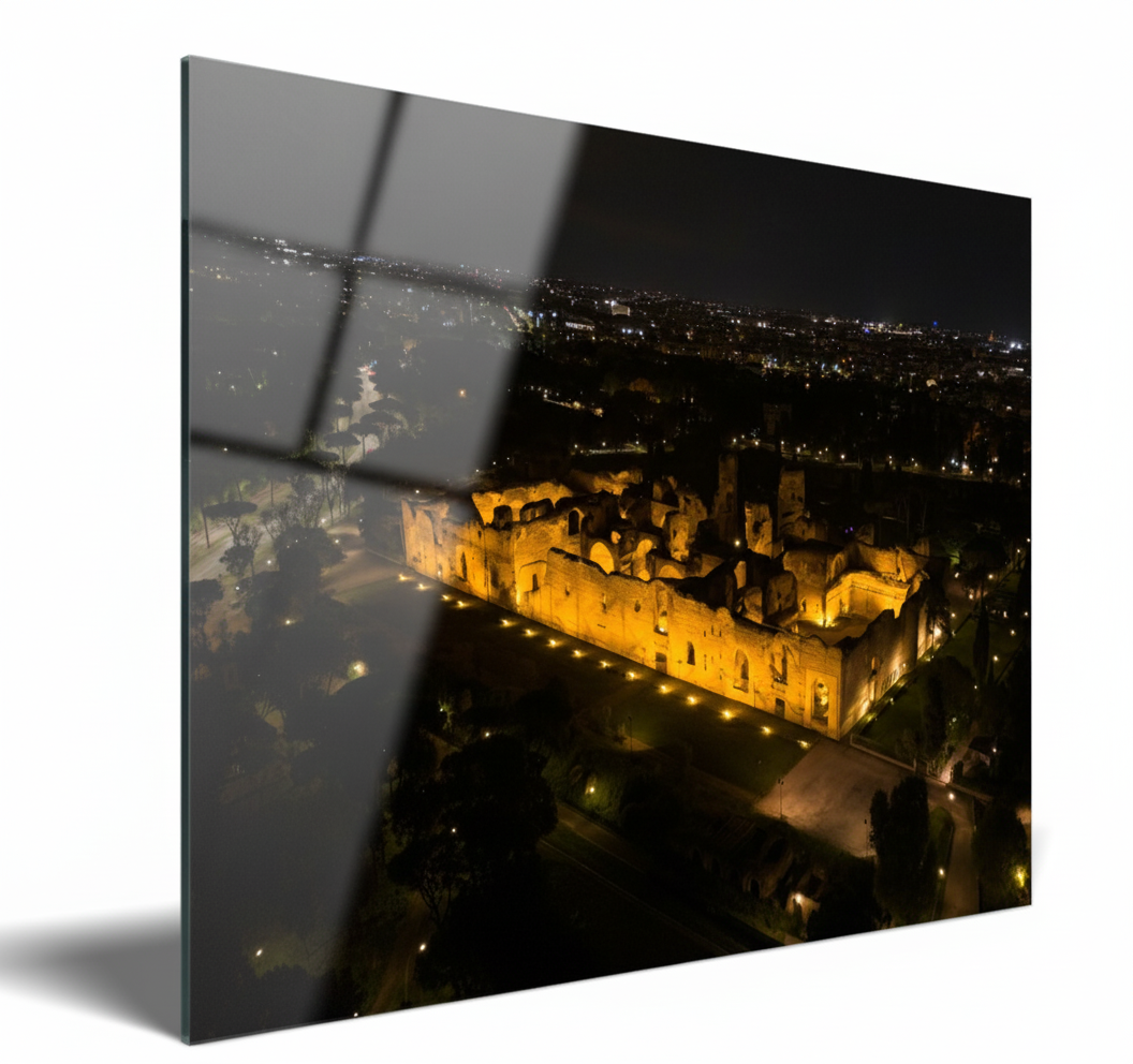 Baths of Caracalla at night, Rome