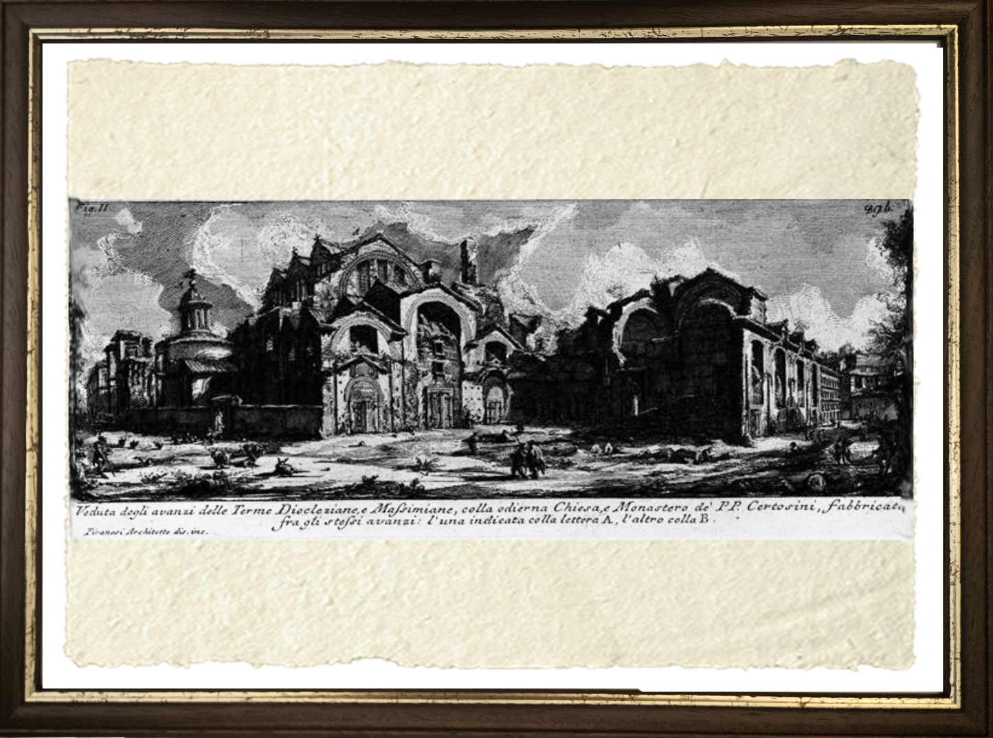 Terme di Diocleziano e Massimiano, riproduzione di Giovanni Battista Piranesi