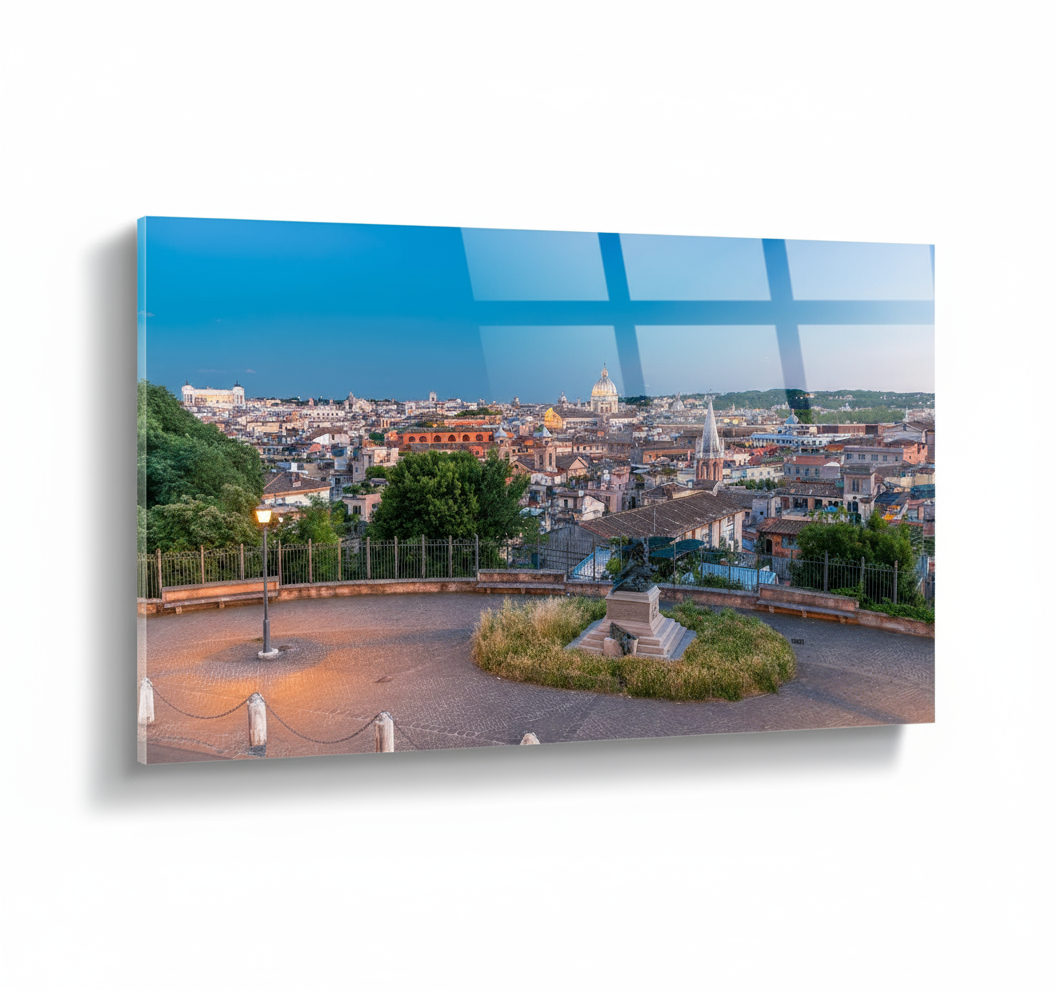 Pincio Terrace at sunset, Rome