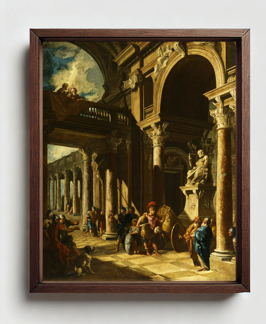 Alessandro Magno taglia il nodo gordiano, Giovanni Paolo Pannini