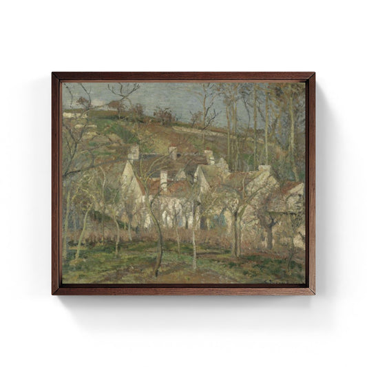 The Red Roofs, a Corner of a Village, Winter by Camille Pissarro

