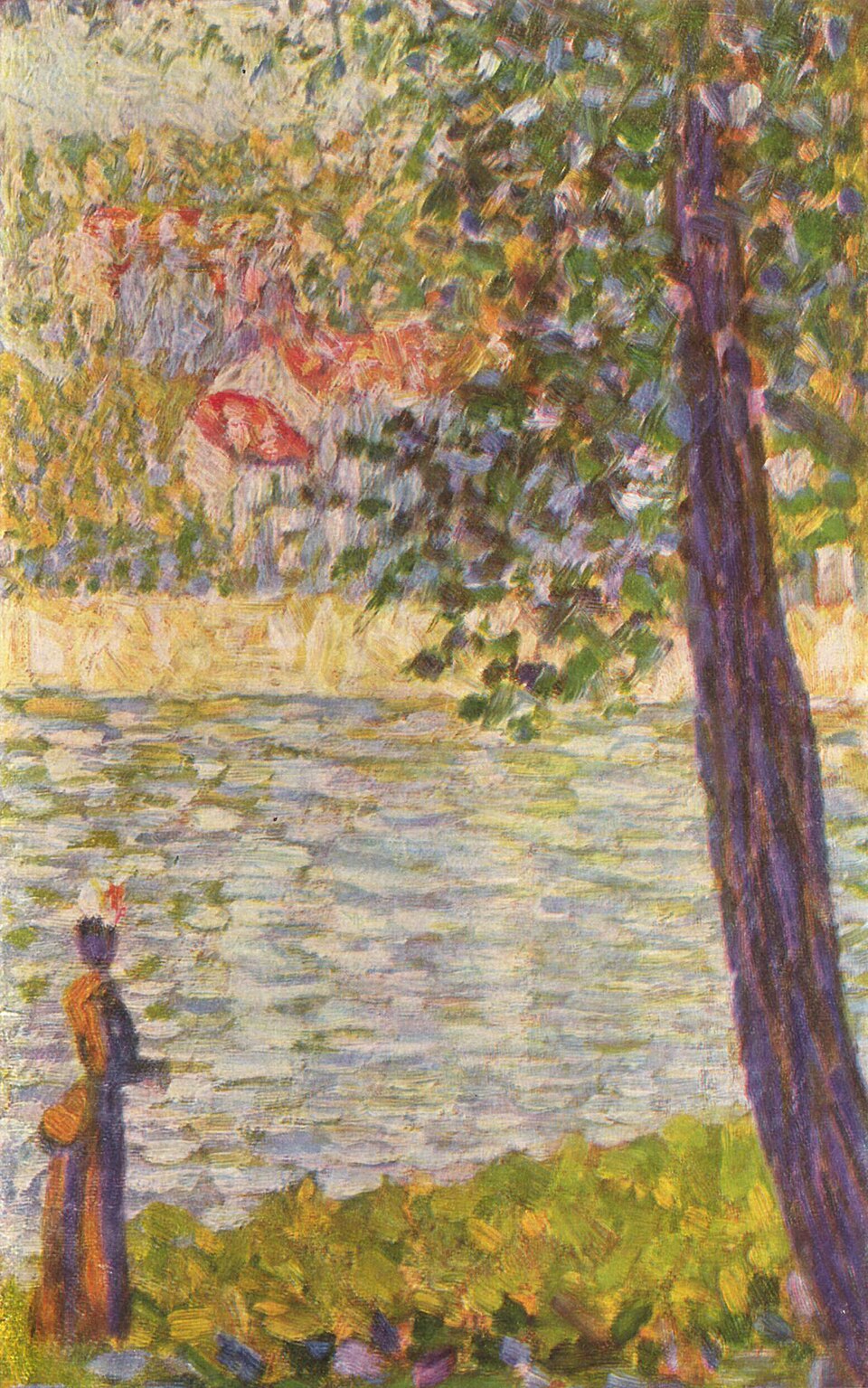 The Morning Walk: Study for The Seine at Courbevoie di Georges Seurat su pregiata carta Amalfi