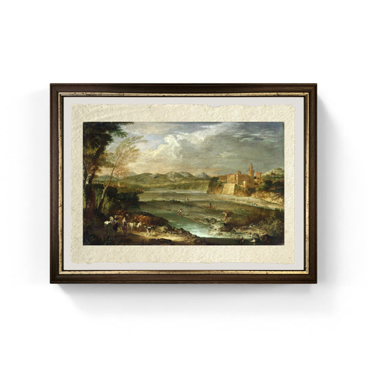 La valle del Trebbia con il castello di Rivalta di Giovanni Paolo Pannini