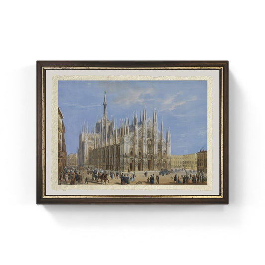 Riproduzione su carta Amalfi della veduta del Duomo di Milano