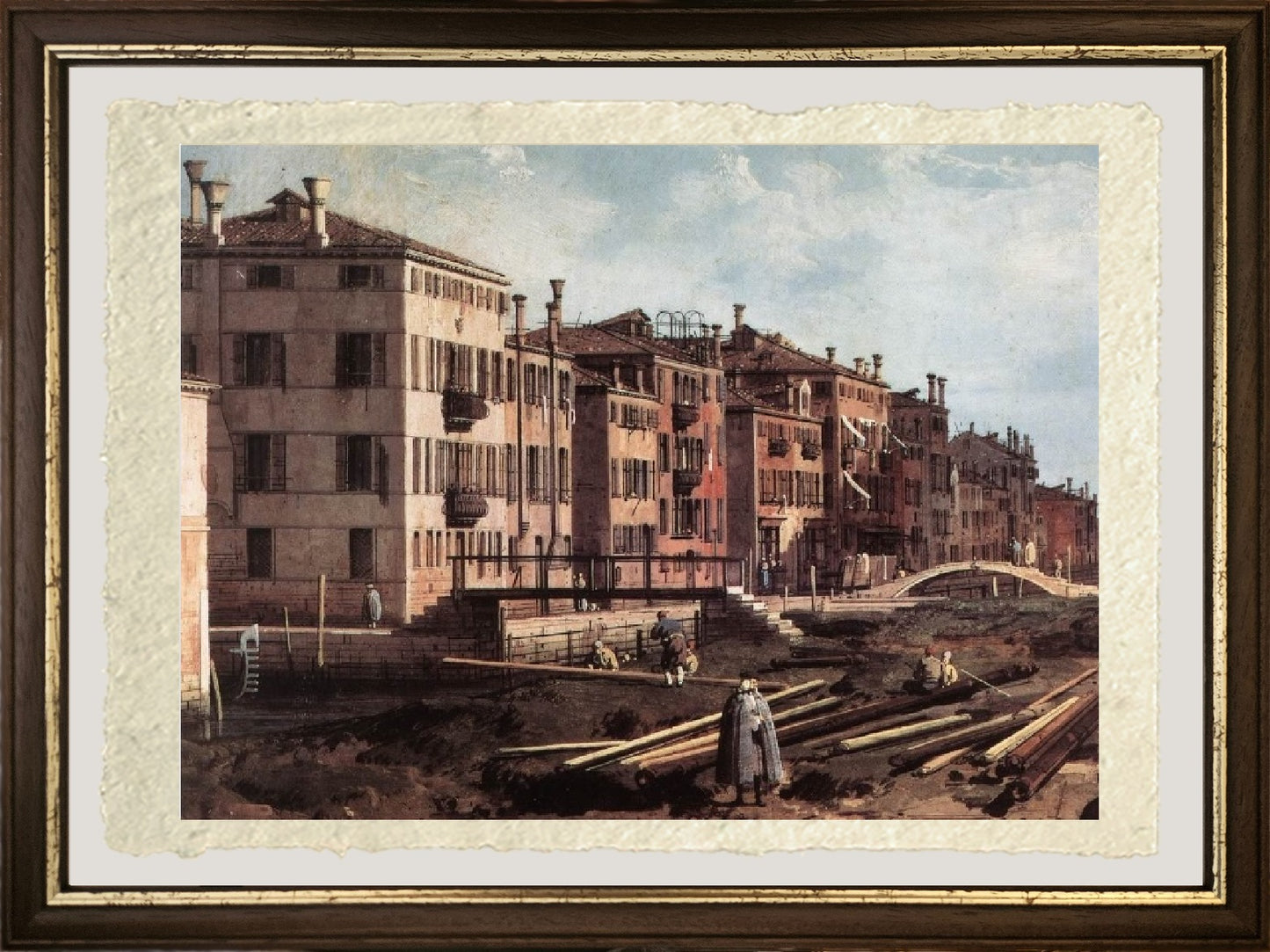 Dettaglio di Veduta di San Giuseppe di Castello di Canaletto su carta Amalfi
