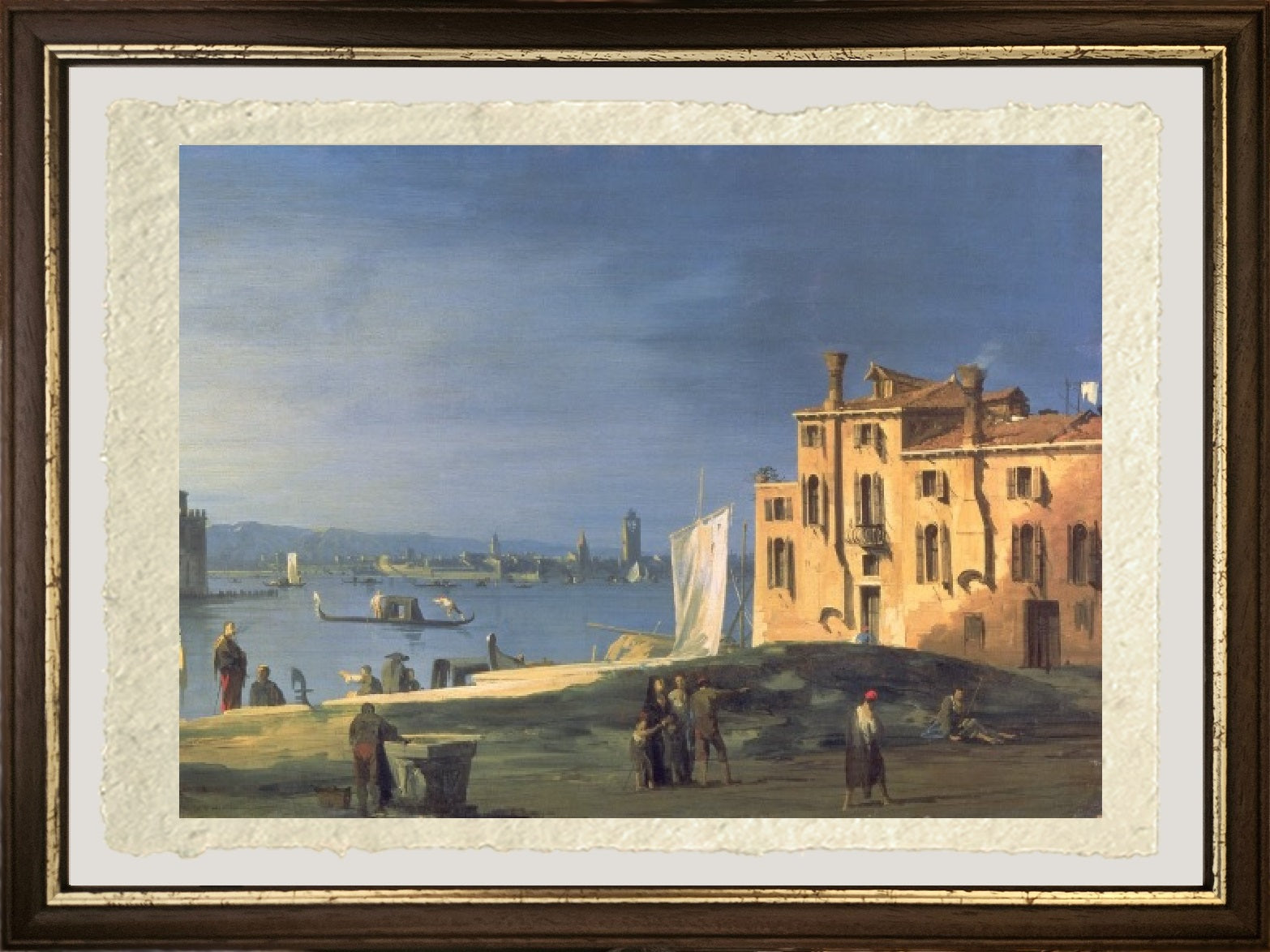 Dettaglio di Veduta di Venezia di Canaletto su carta Amalfi