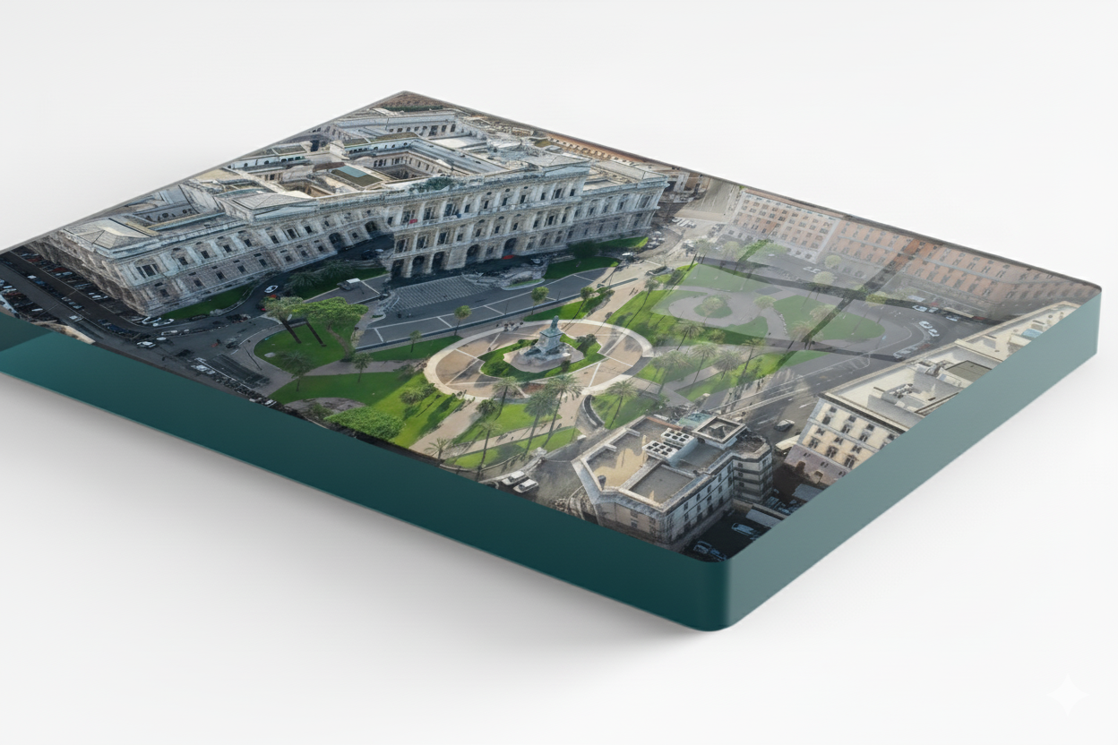 Aerial view of Piazza Cavour, Rome