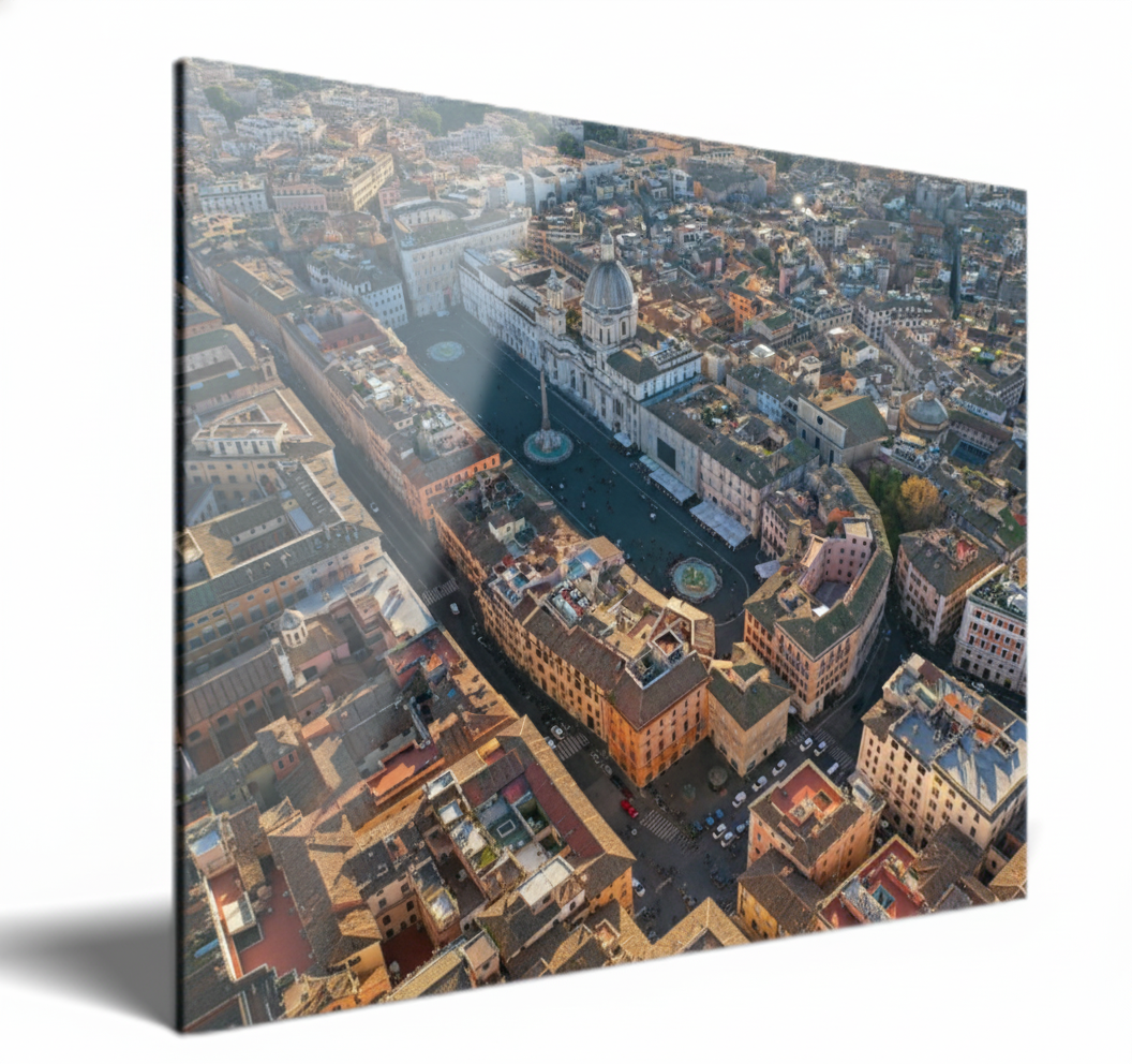 Aerial view of Piazza Navona, Rome