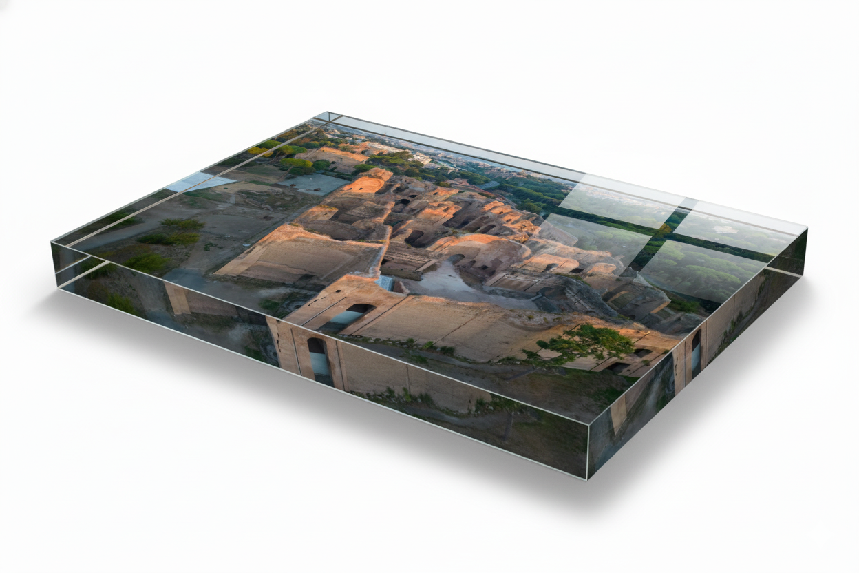 Aerial view of the Baths of Caracalla, Rome