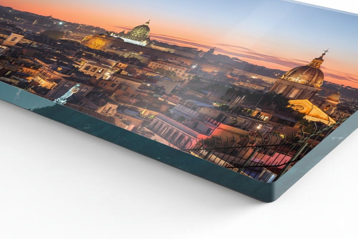 View of St. Peter's Basilica at sunset, Rome