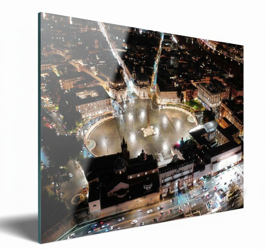Night view of Piazza del Popolo, Rome
