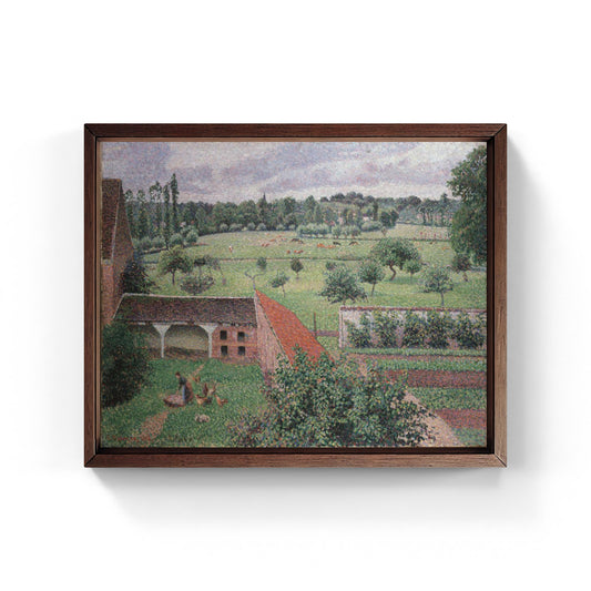 Vista dalla mia finestra in una giornata nuvolosa, Eragny di Camille Pissarro