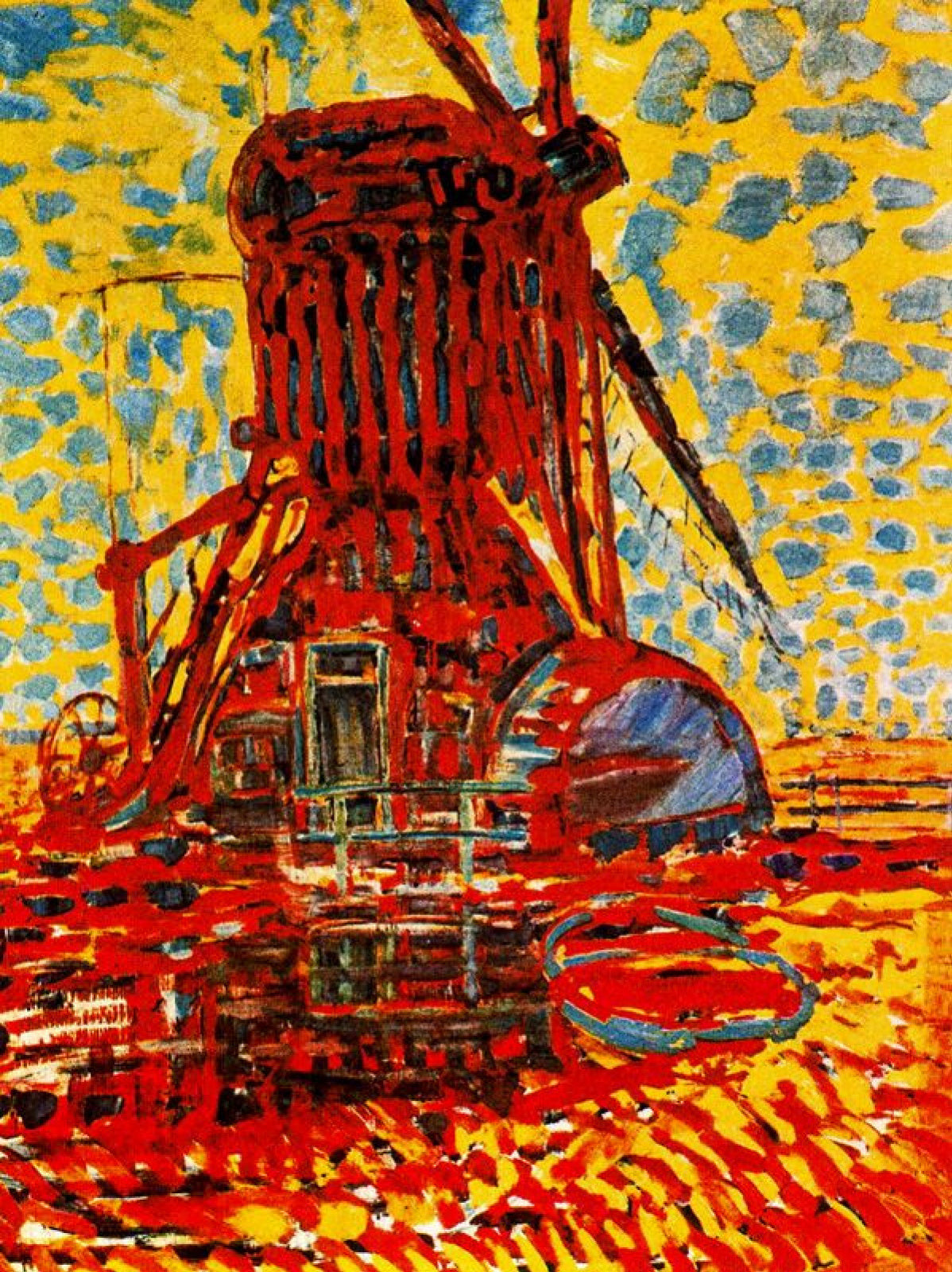 Windmill in Sunlight di Piet Mondrian su pregiata carta Amalfi