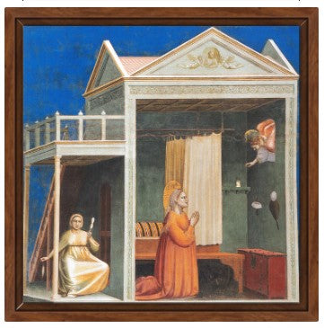 Annuncio a Sant'Anna, Giotto. Riproduzione su carta Amalfi