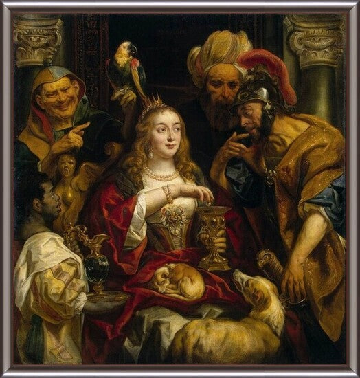 Cleopatra scioglie la perla di Jacob Jordaens